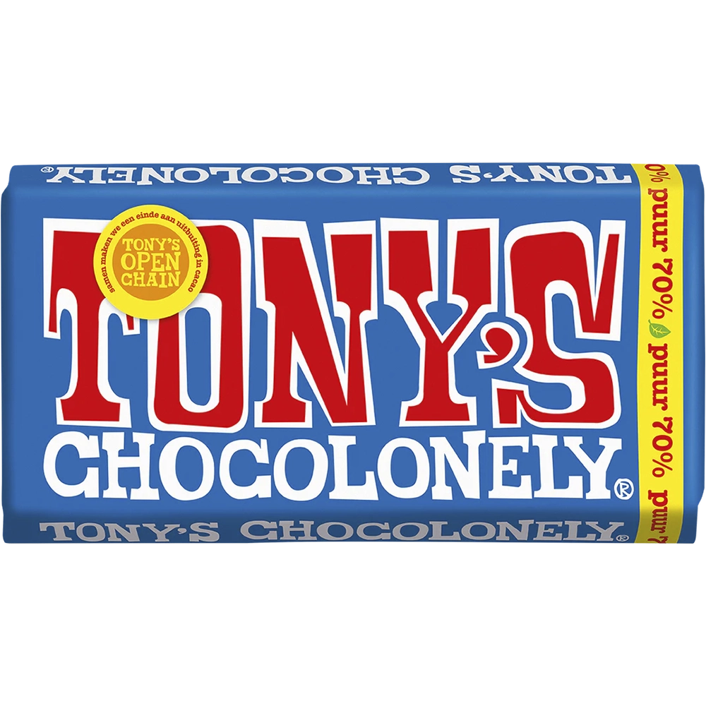 Шоколад темный 70% какао TONY'S, 180 гр