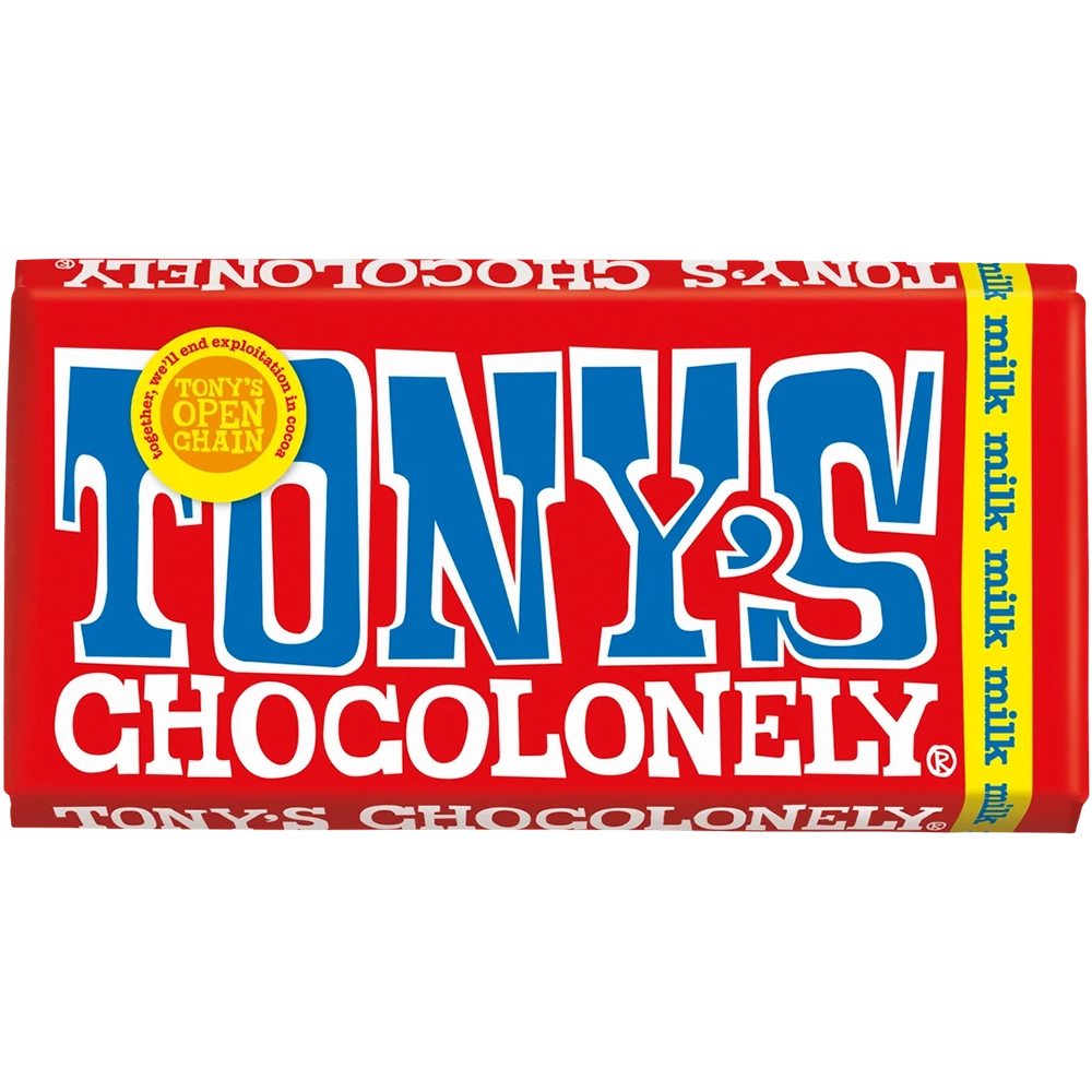 Шоколад молочный TONY'S, 90 гр (Нидерланды)